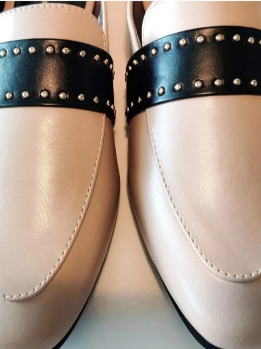 LONDON RAG WALKOUT FAUX LEATHER WOMENS STUDDED DETAIL MULES US7